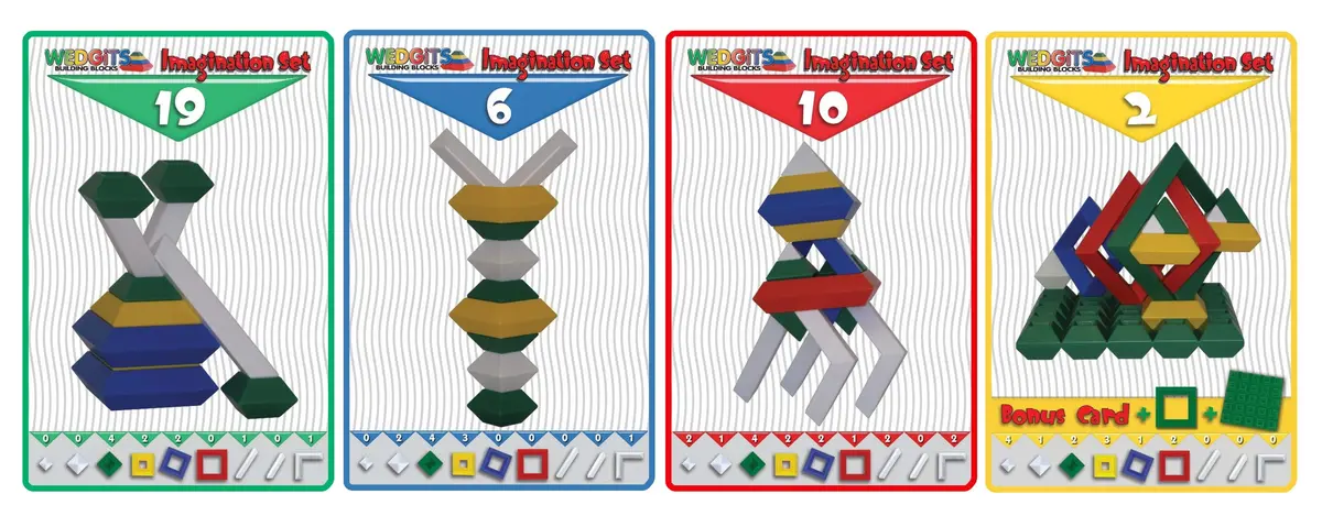Wedgit Imagination Series Design Cards - Educational Flash Card Set 1