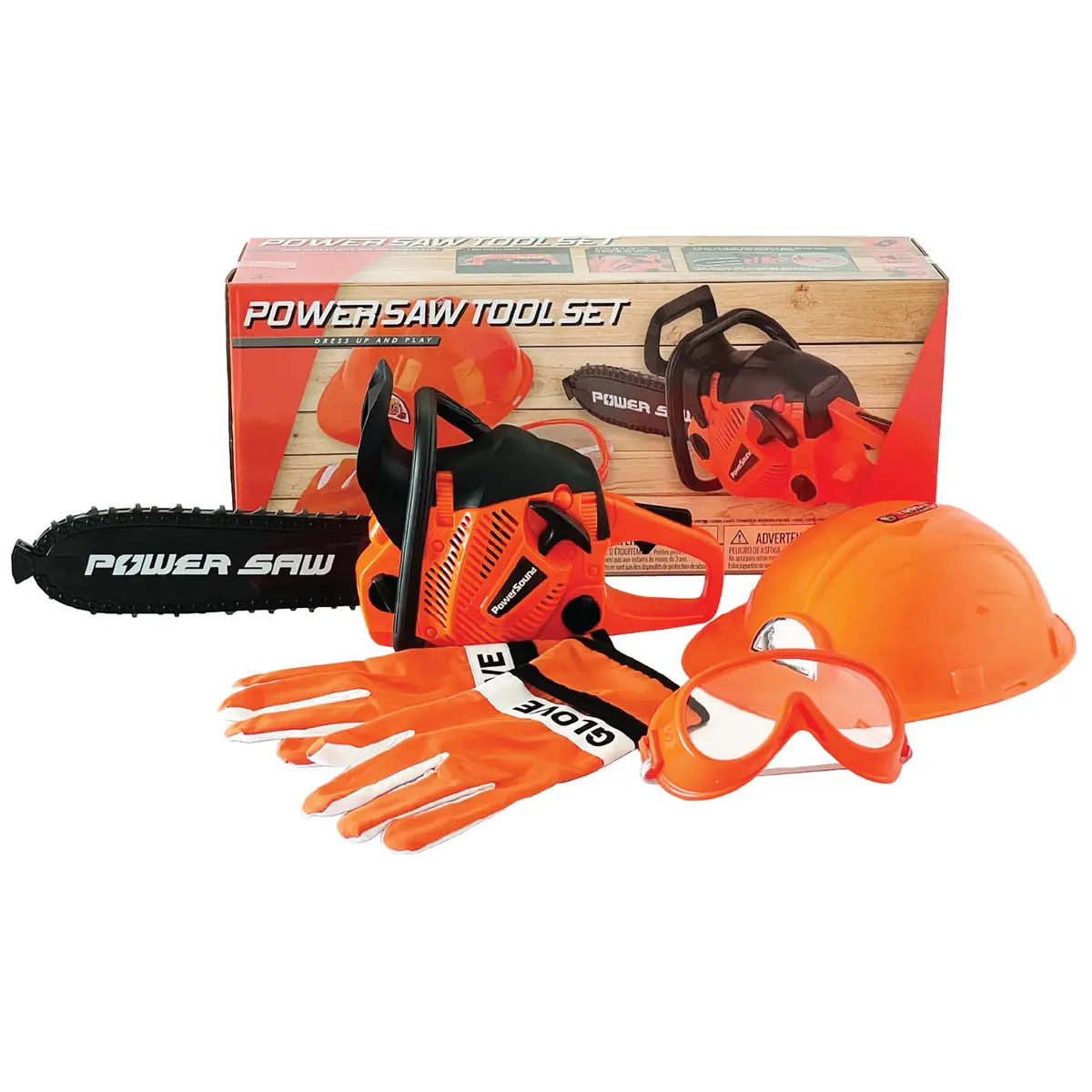 The Bubble Factory Power Saw Toy Set – Authentic Sounds & Protective Gear 1