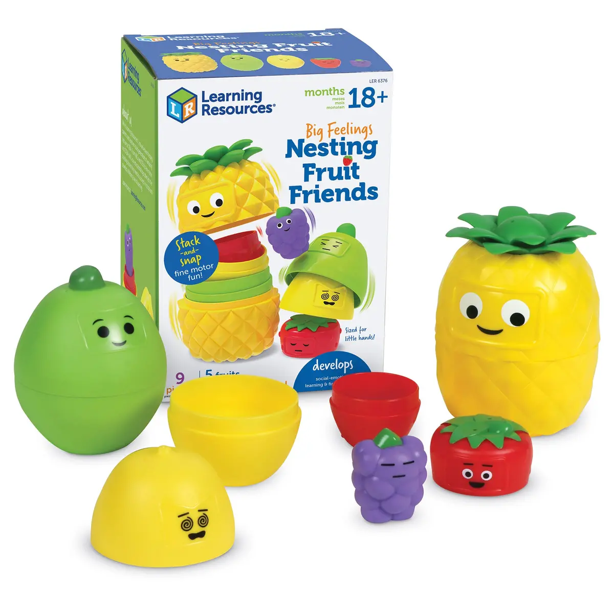 Learning Resources Big Feelings Nesting Fruit Friends - Emotional Development Toy 1