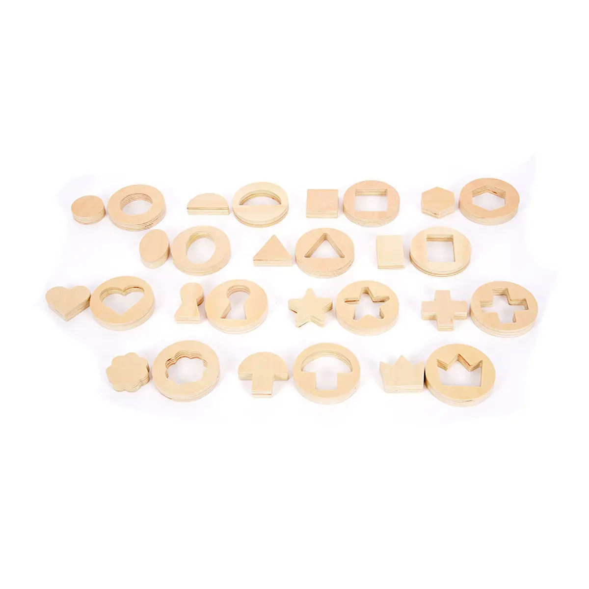 Tickit Inside Outside Wooden Shapes - Educational Learning Toy 1