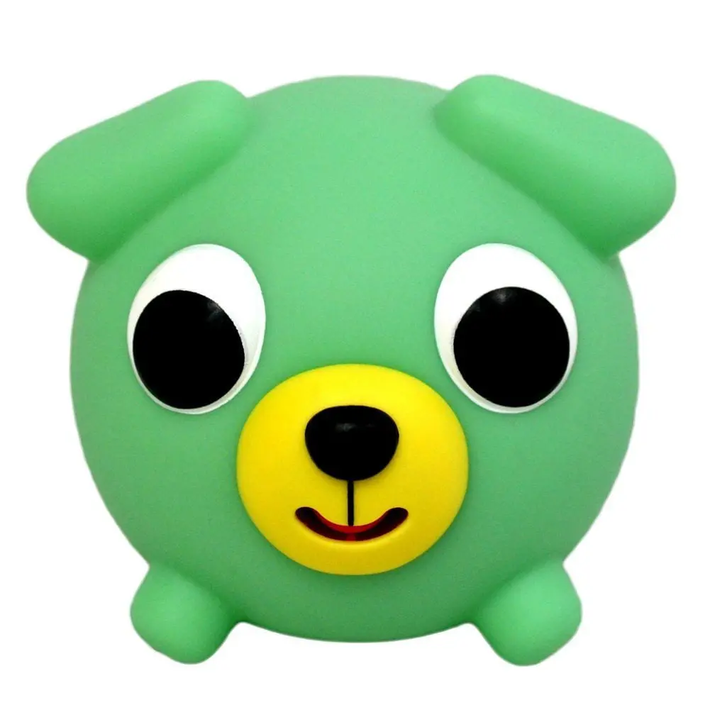 Jabber Ball Interactive Neon Green Dog - 4 Inch Squeezable Toy 1