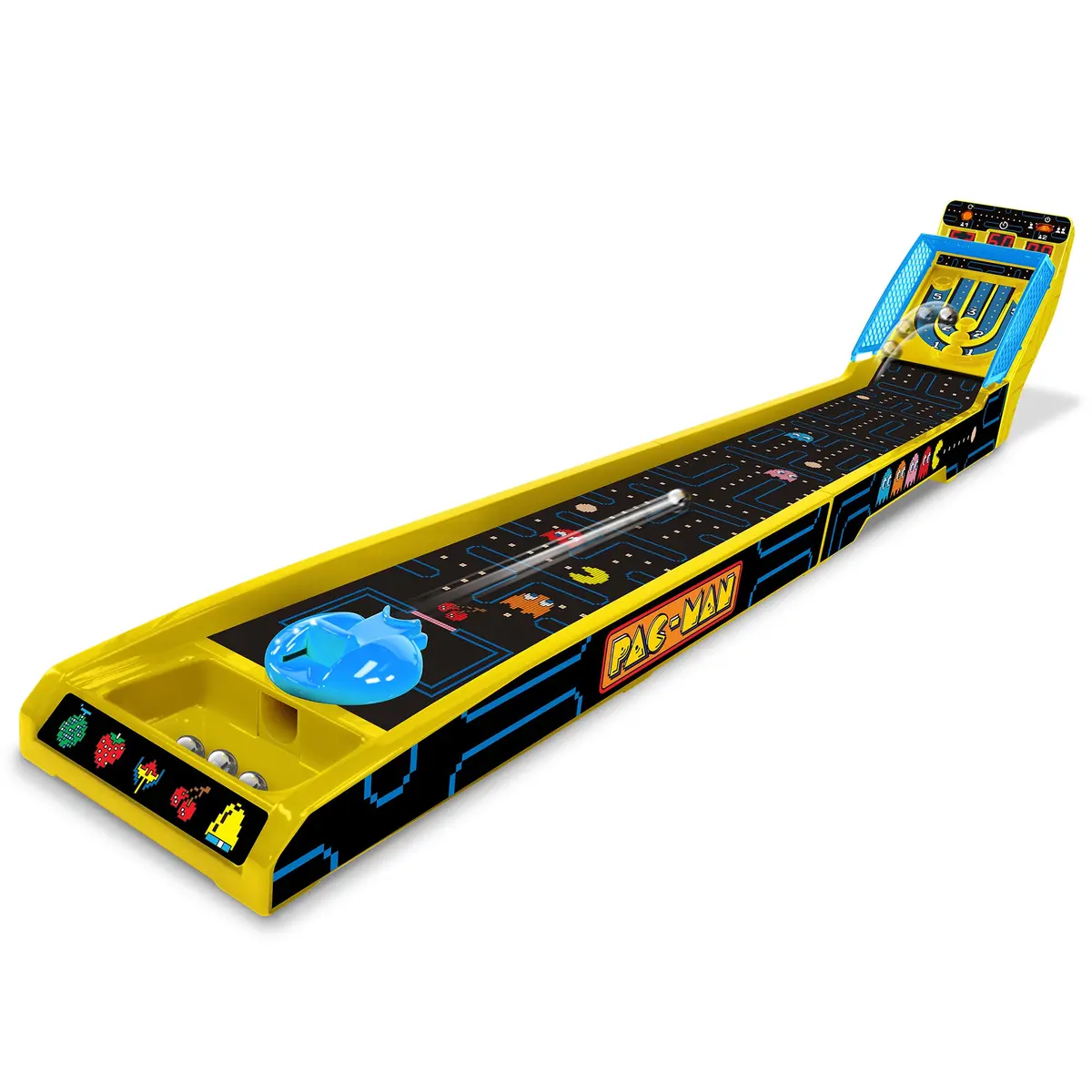 Pac-Man Edition Arcade Alley-Ball Premium Series 3-Foot Track Game 1