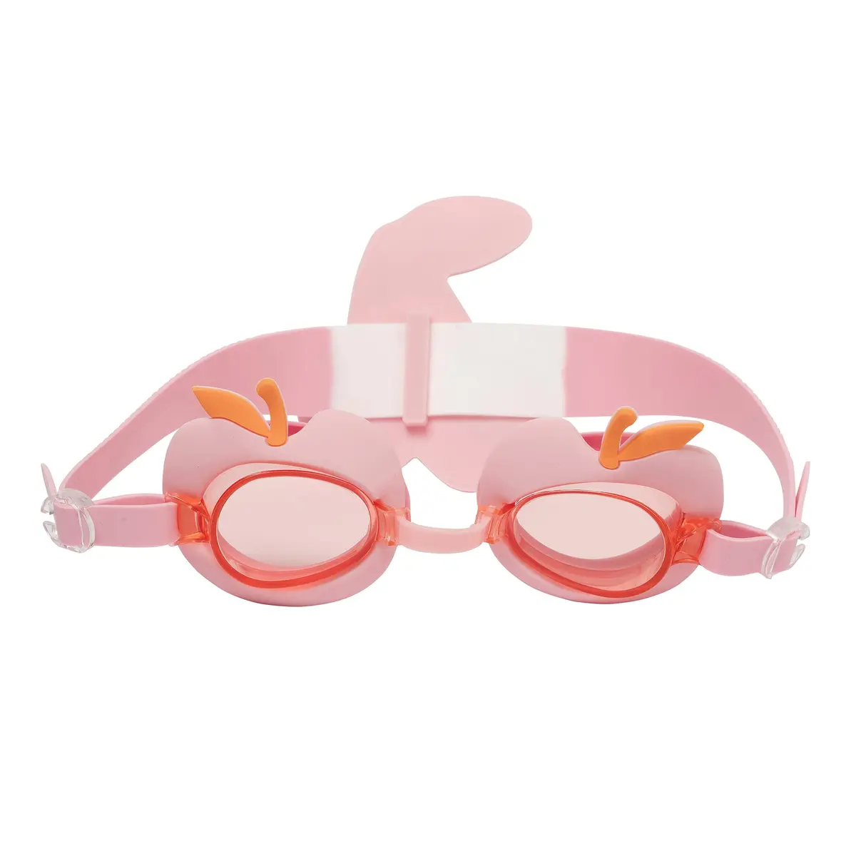 Sunnylife Cotton Candy Cherry Pink Kids Swim Goggles - 3D Cherry Band 1