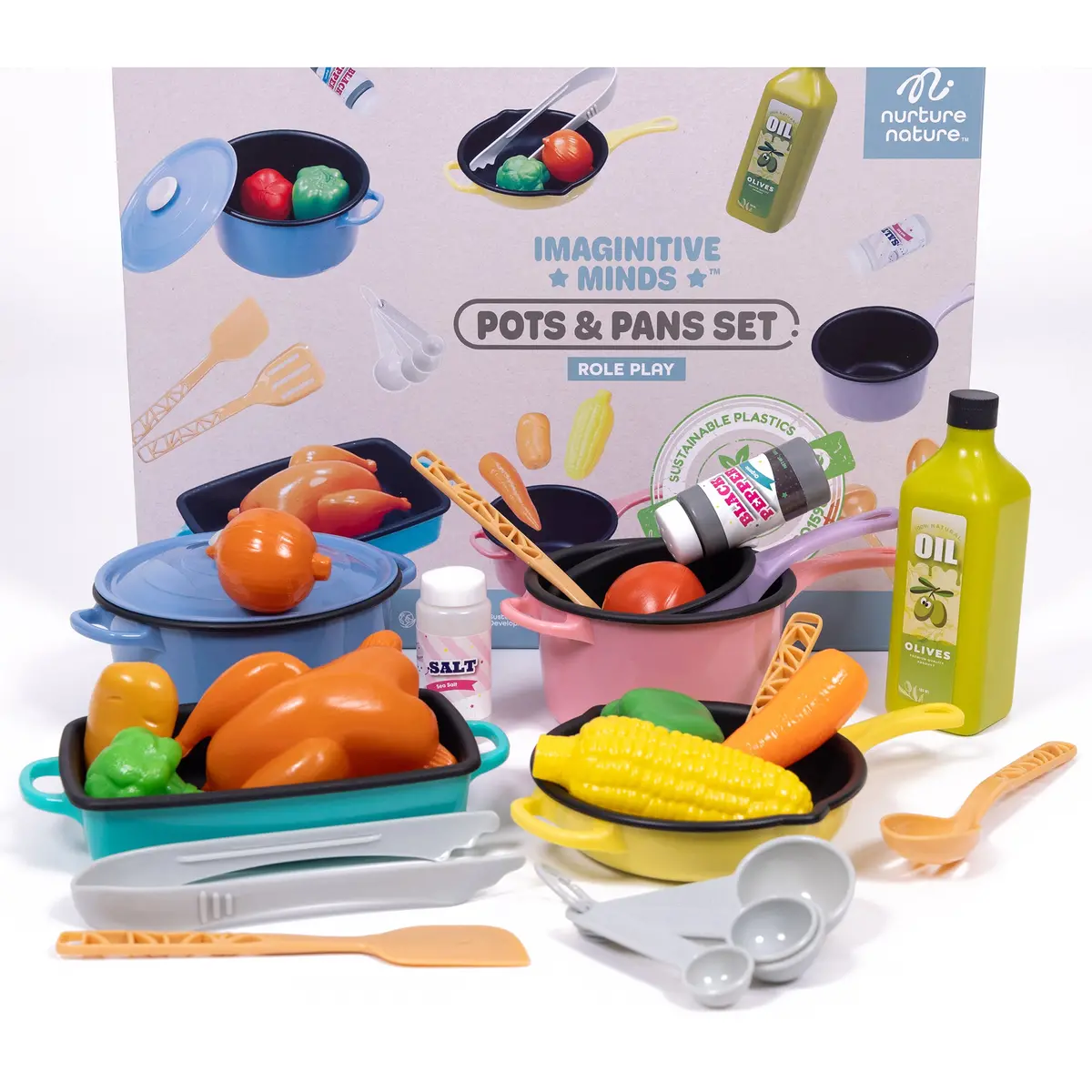 Imaginative Minds 27-Piece Cooking Set - Nurturenature 1