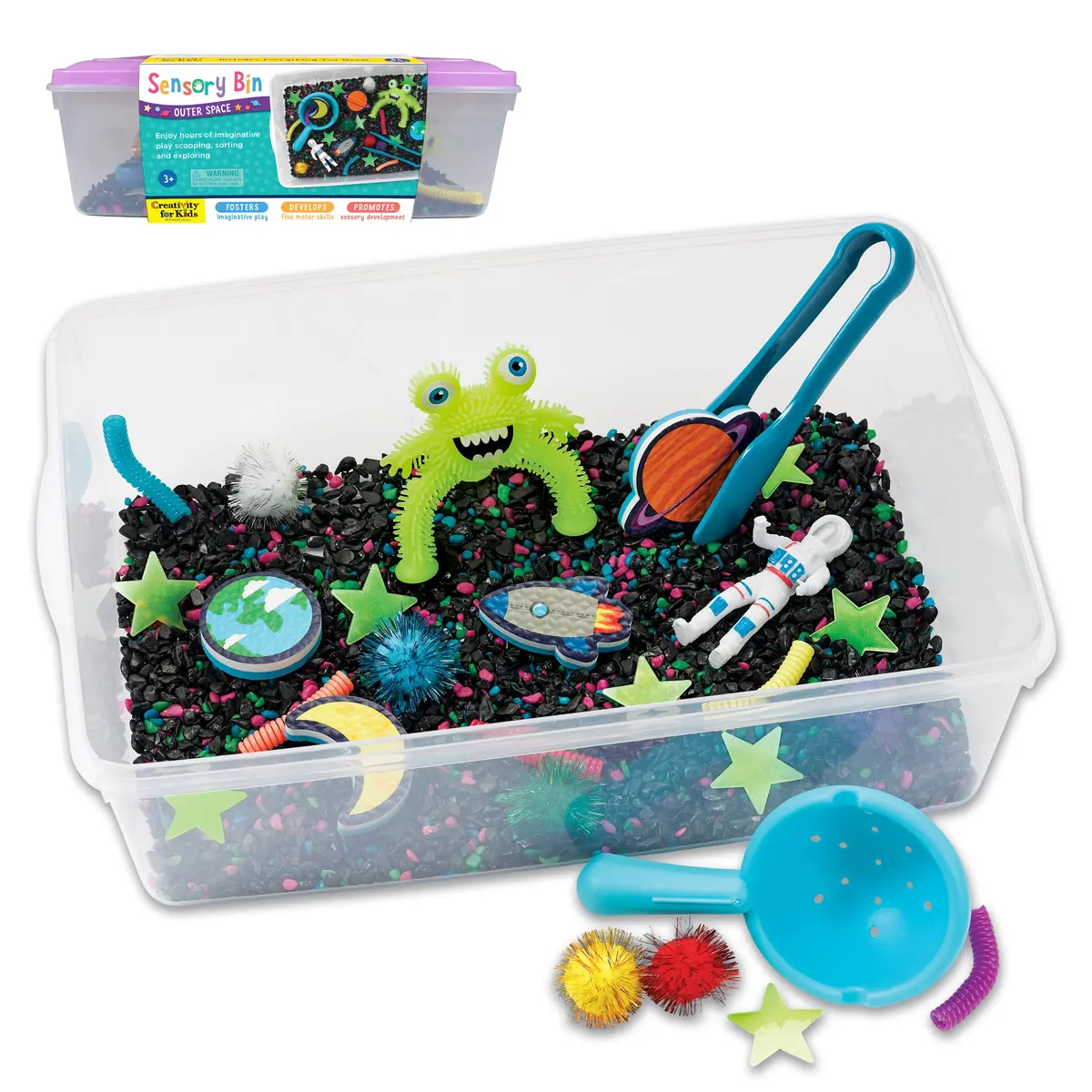 Creativity For Kids Sensory Bin: Outer Space Adventure 1