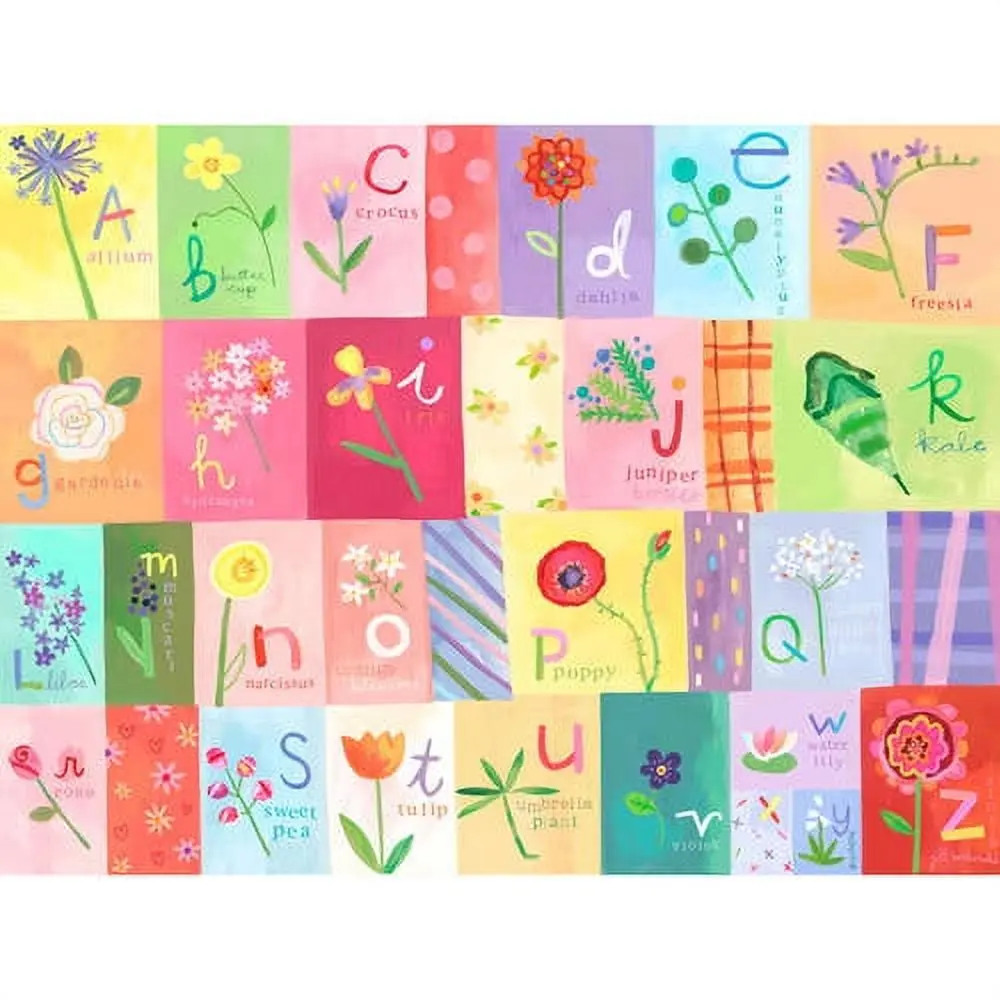 Oopsy Daisy's Abcs With Flowers Children's Wall Art 1