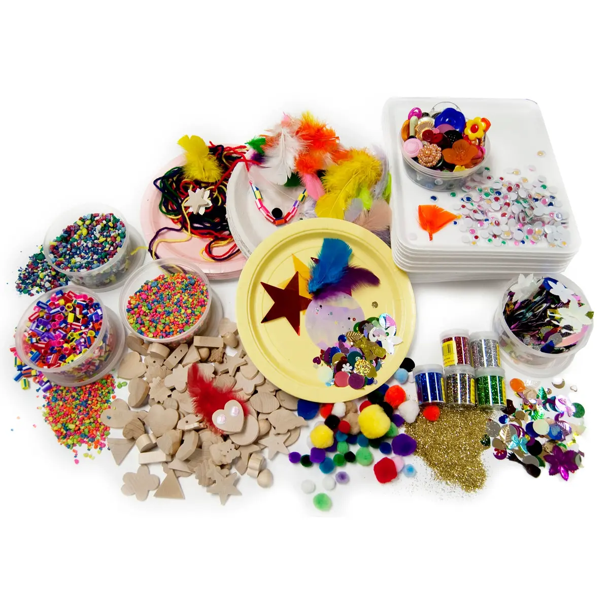 Hygloss Creative Collage Treasure Craft Box - Assorted Arts & Crafts Kit 1