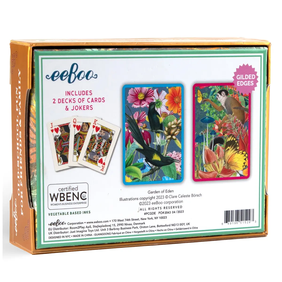 Garden Of Eden Deluxe Playing Card Decks With Gilded Edges 2