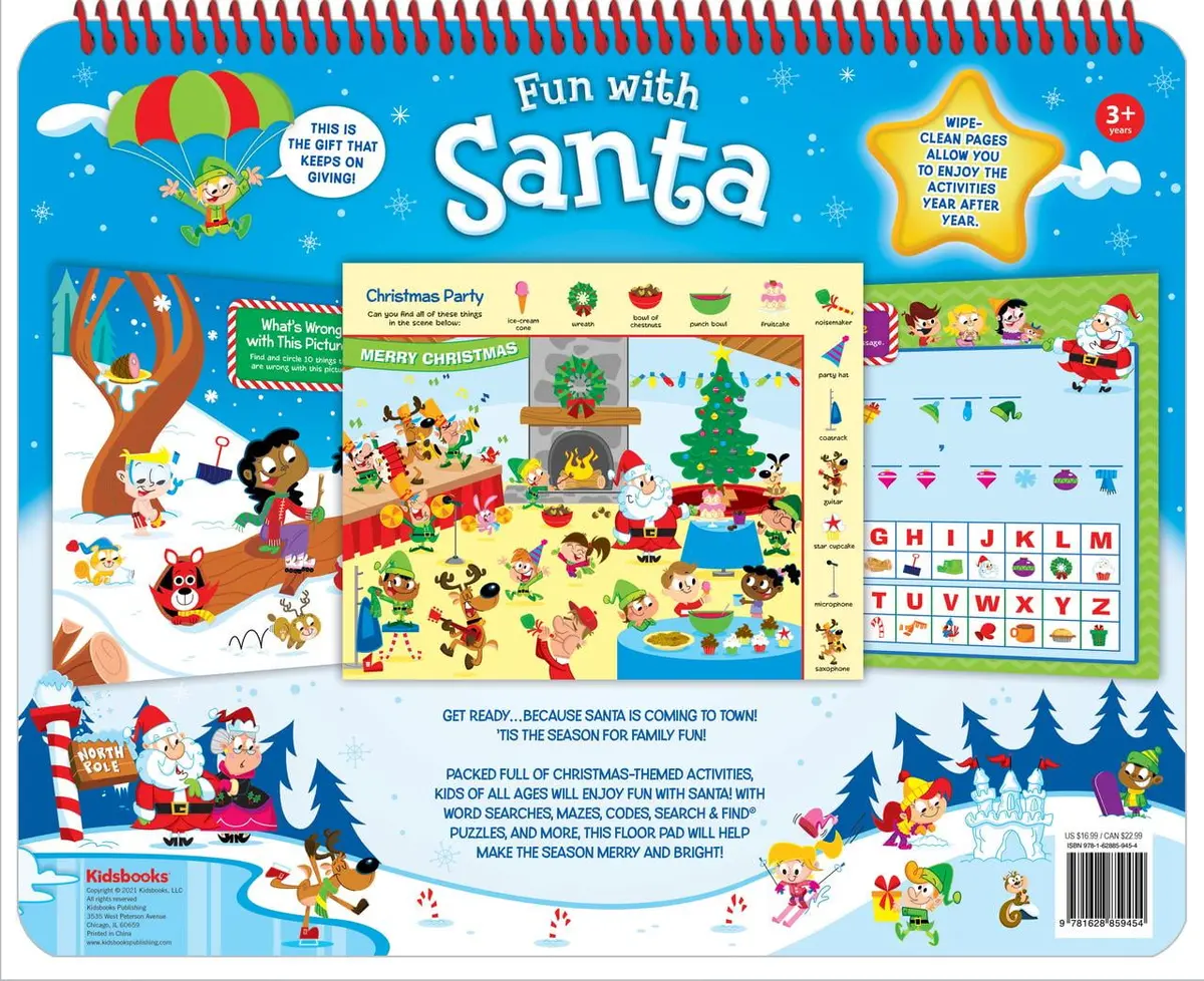 Santa's Workshop Family Fun Pad By Kidsbooks Publishing 1