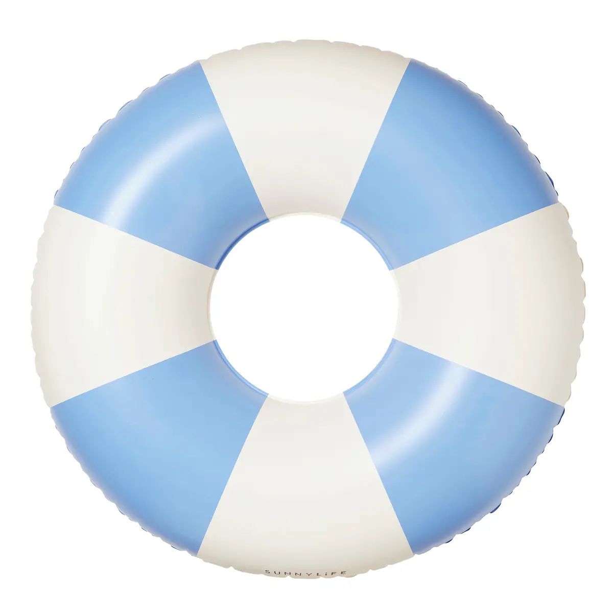 Sunnylife 41" Blue Striped Inflatable Pool Ring, 220Lb Capacity 1