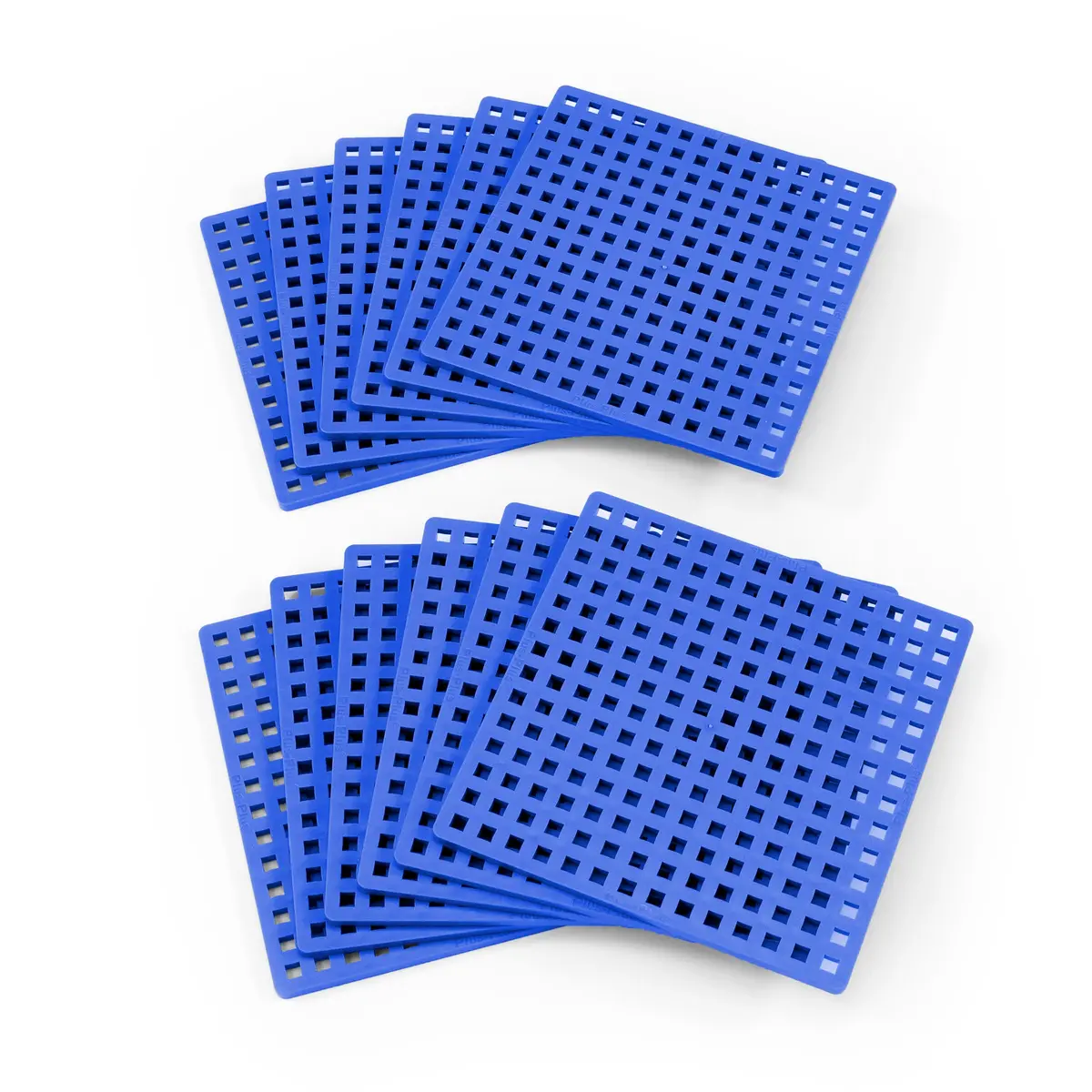 Plus-Plus Classroom Blue Baseplates Set, 12-Pack 1