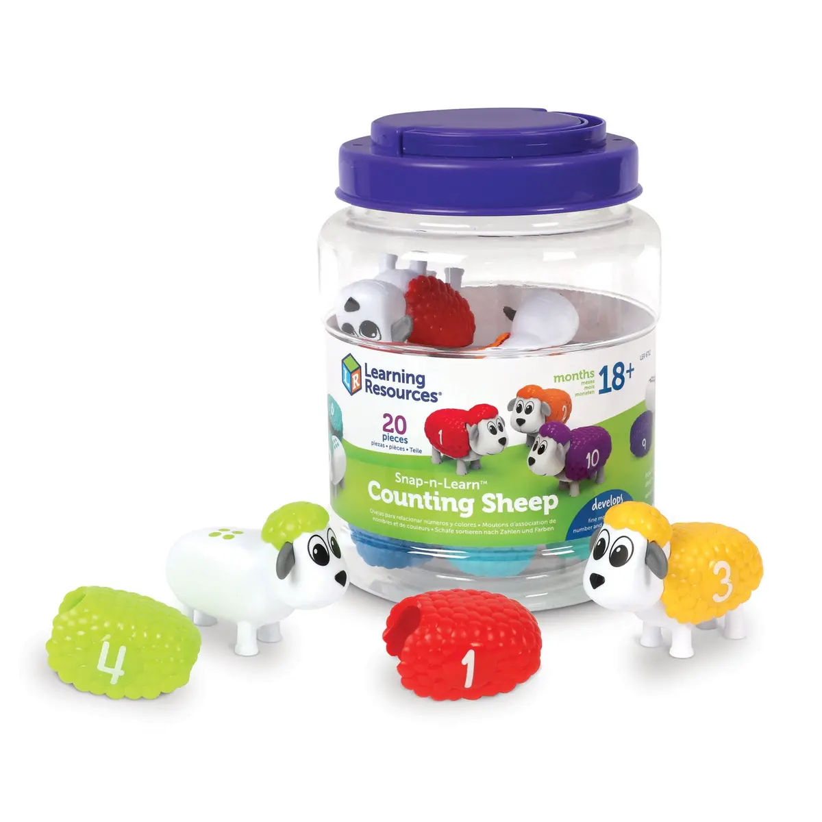 Learning Resources Snap-N-Learn Counting Sheep - Colorful Number Matching Game 1