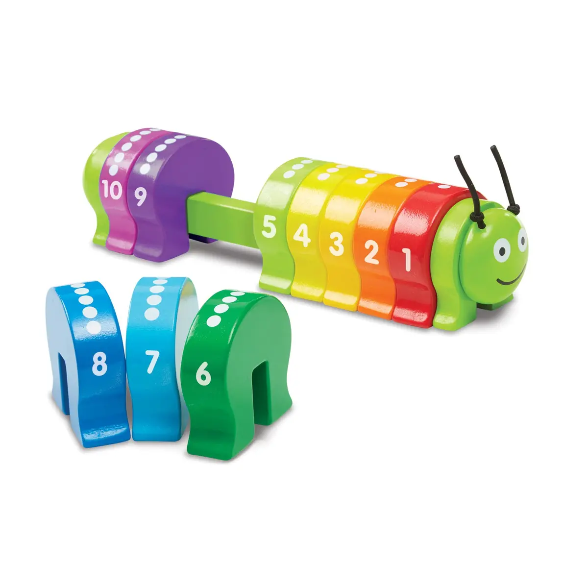 Melissa & Doug Counting Caterpillar - Colorful Number Sorting Wooden Toy 1