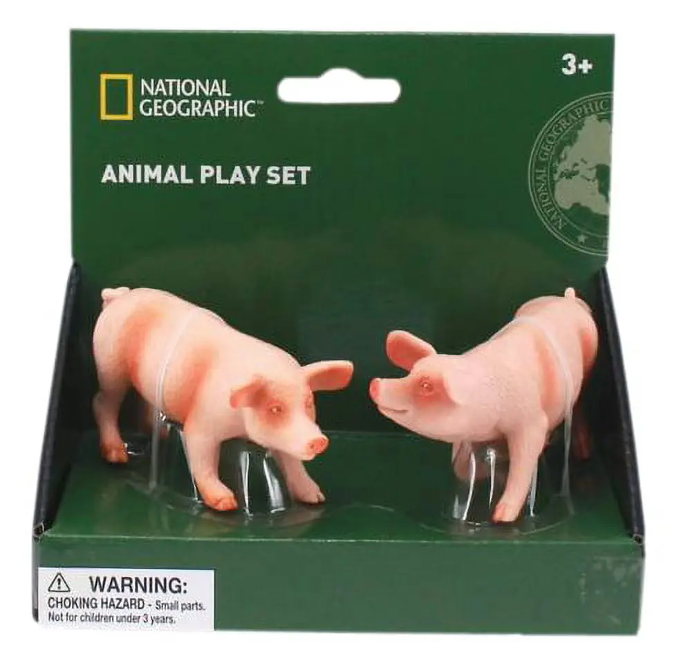 National Geographic Playful Pigs Figurine Duo 1