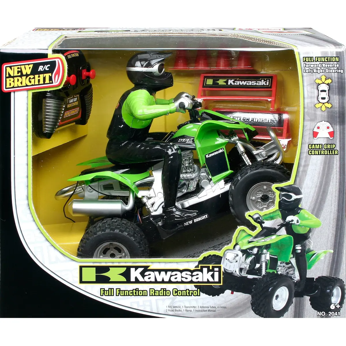 New Bright Radio Control Kawasaki Kfx 450 Atv - Green 1
