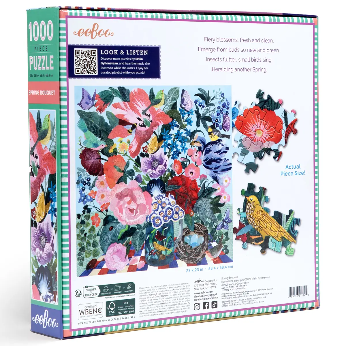 Piece&Love Spring Bouquet Jigsaw Puzzle - 1000 Pc 1