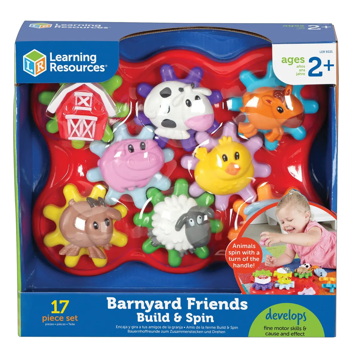 Learning Resources Build & Spin: Barnyard Friends - Interactive Gear Playset 1