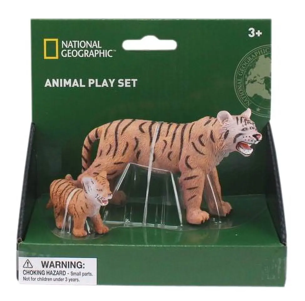 National Geographic Majestic Tiger And Cub Figurine Playset 1
