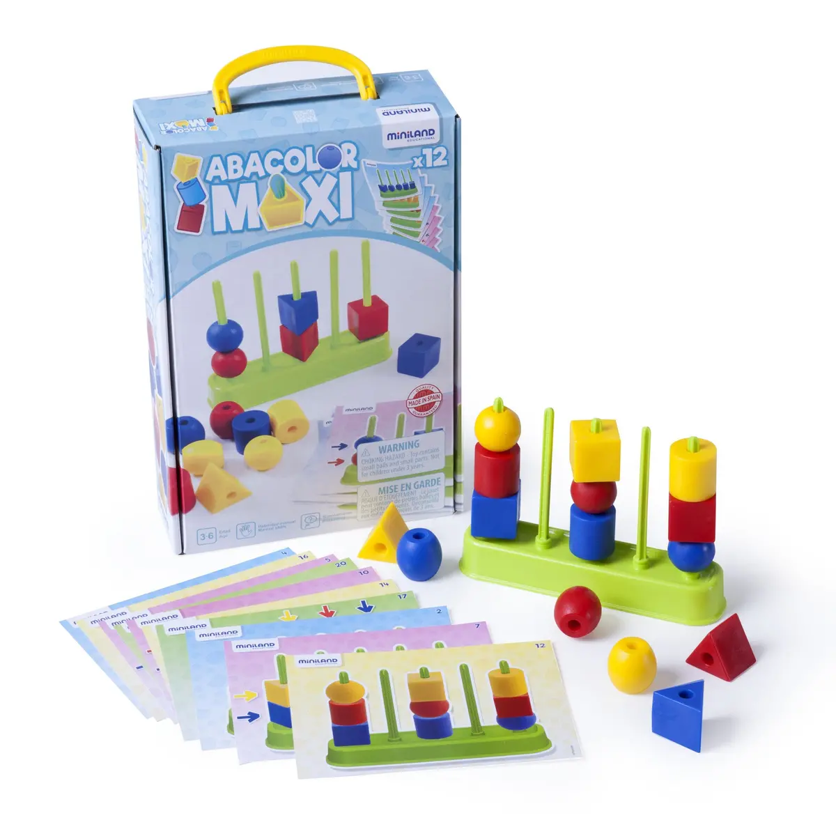 Miniland Educational Abacolor Maxi - Colorful Math Learning Blocks 1