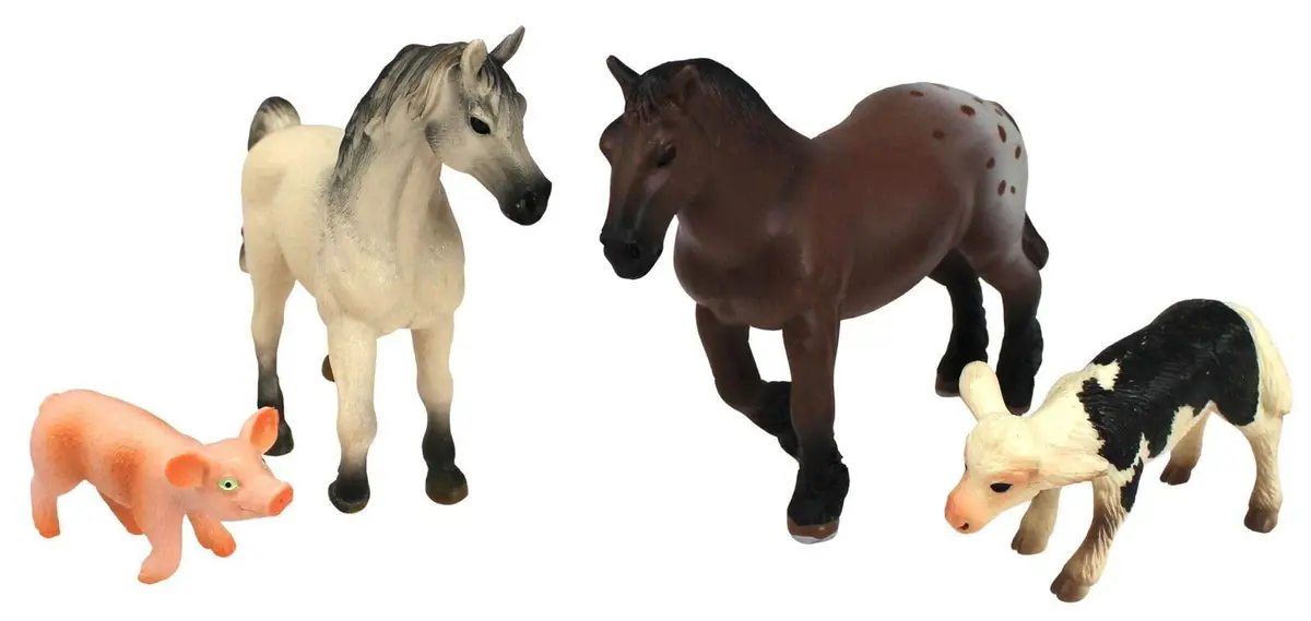 National Geographic Farmyard Friends: Horses, Pig & Sheep Playset 1