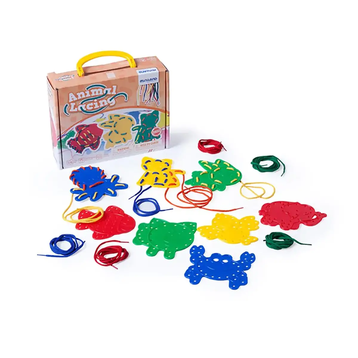 Miniland Animal Lacing - Educational Sewing And Drawing Toy 1