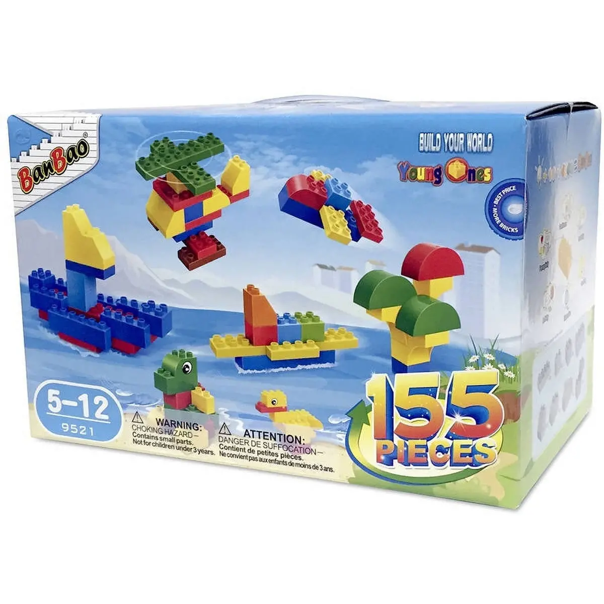 Banbao Young Ones 155-Piece Building Block Set - Assorted Fun Creations 1