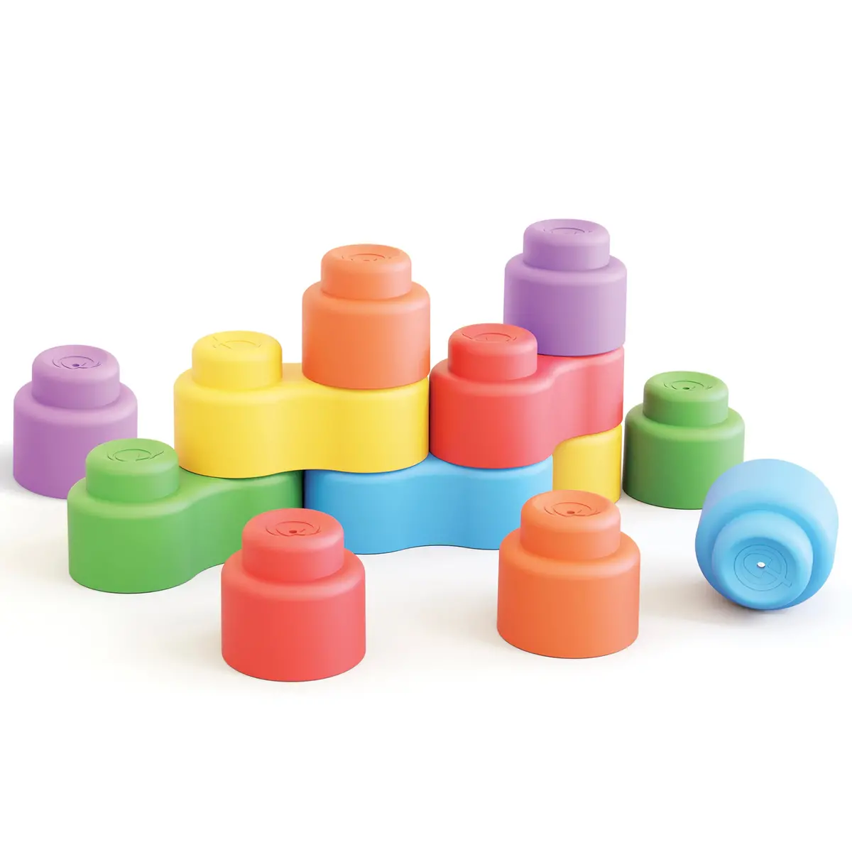 Quercetti Momy Soft - 12 Piece Colorful Blocks Set For Babies 2