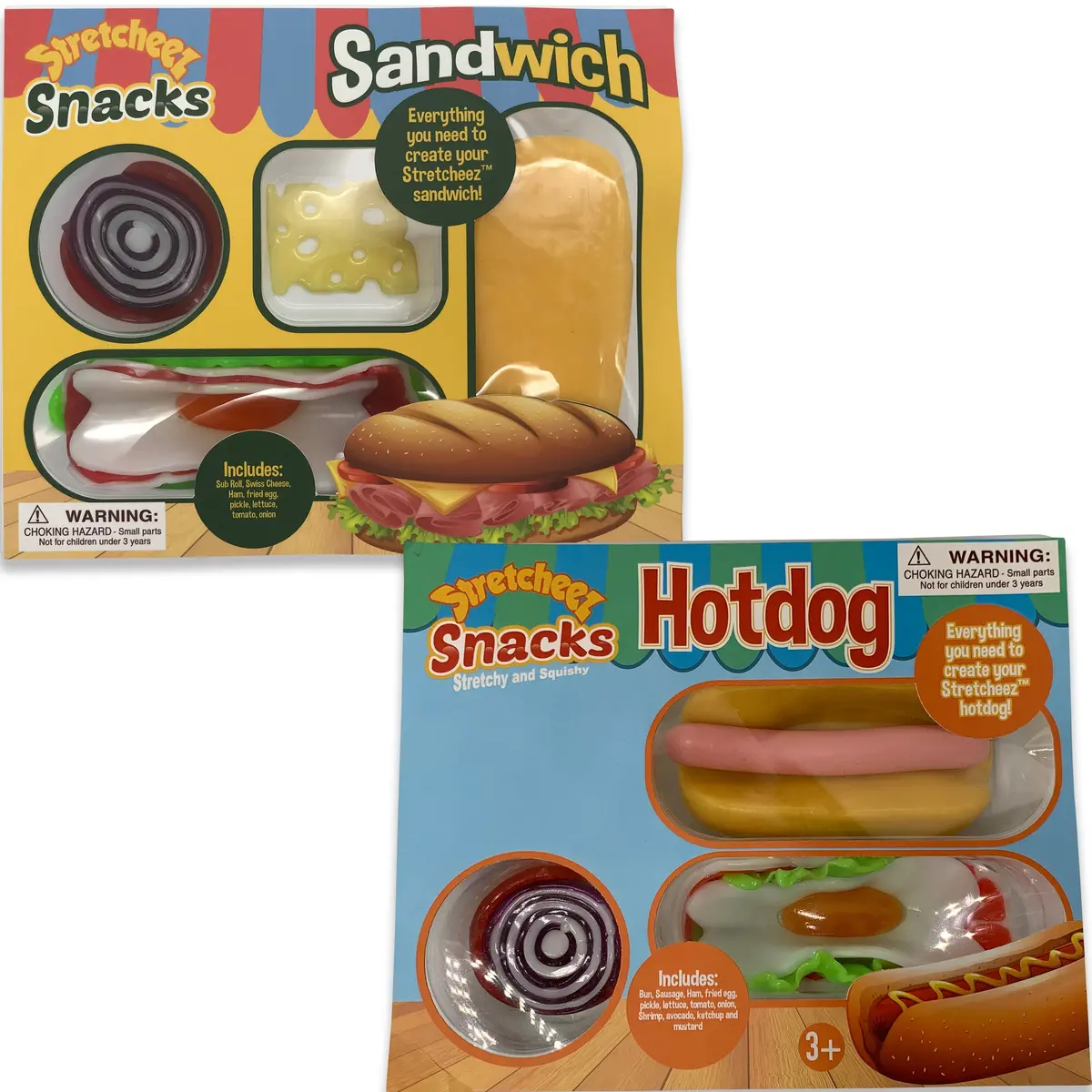 Stretcheez Snacks 2Pk Mystery Combo: Breakfast, Sandwich, Hotdog Sets For Kids 3+ 1