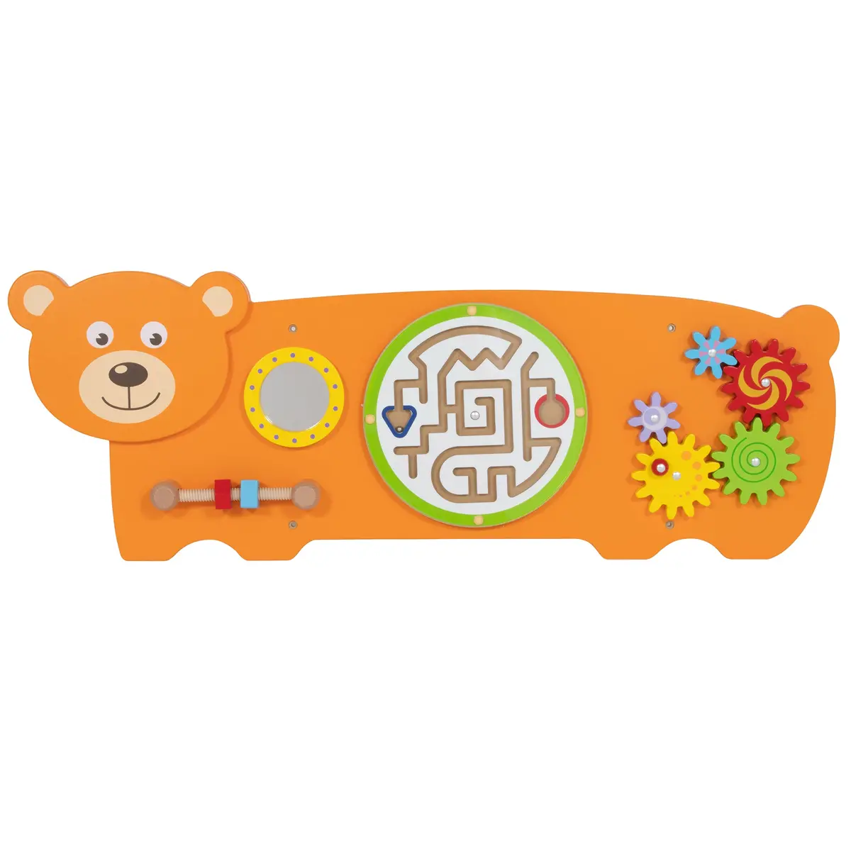 Learning Advantage Bear Activity Wall Panel - Interactive Toddler Learning Center 1