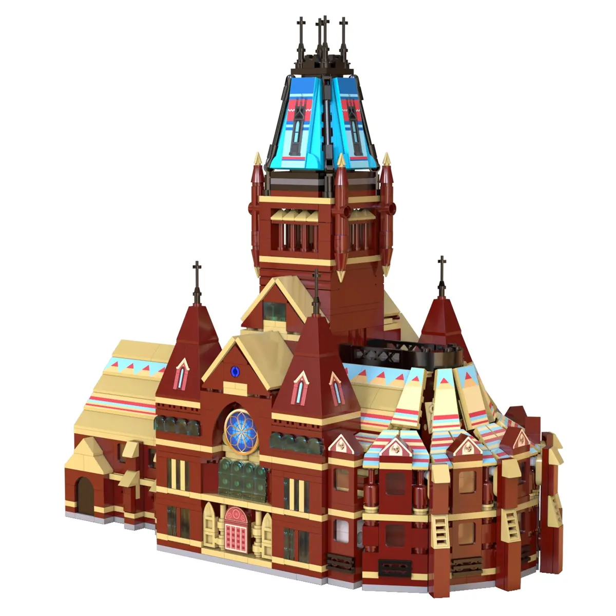 Cada Harvard Memorial Hall Gothic Architecture Brick Set 1