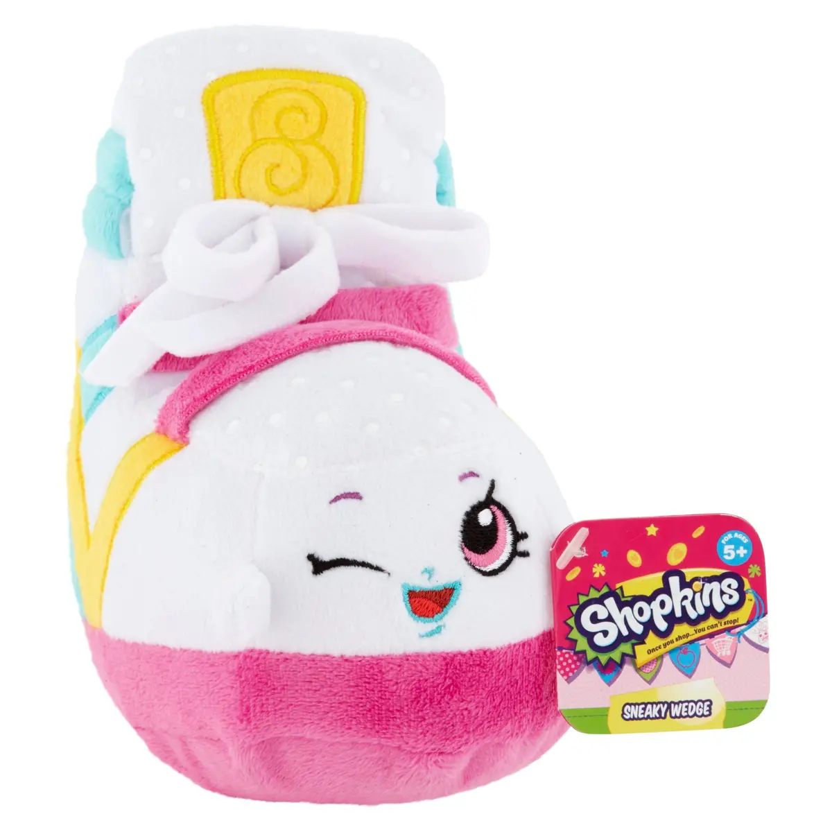 Shopkins Sneaky Wedge 6 Inch Pink White Plush Toy 1