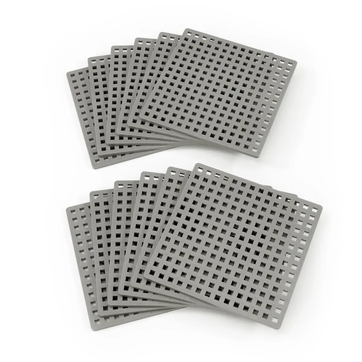 Plus-Plus Baseplates Classroom Pack, 12 Gray Building Platforms 1