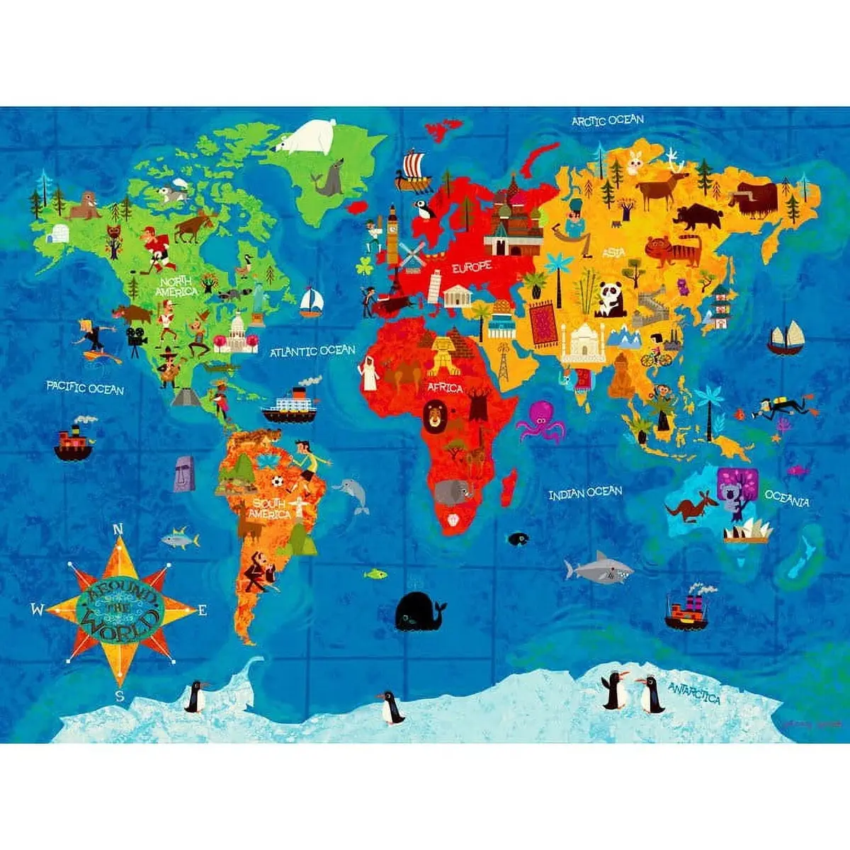 Oopsy Daisys Big Wide World Colorful Children's Wall Art 1