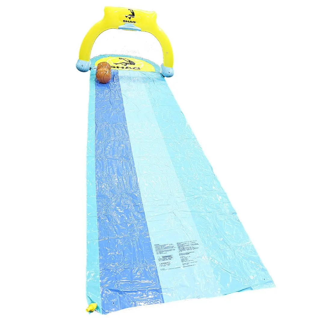 Shaq Triple Water Slide With Splash Pool & Inflatable Boards 1