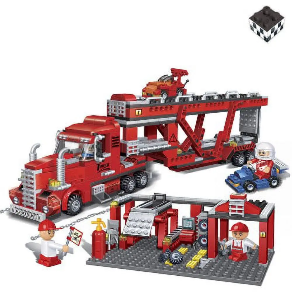 Mega Hauler Building Set - Transportation Truck: Red 660 Pcs 1