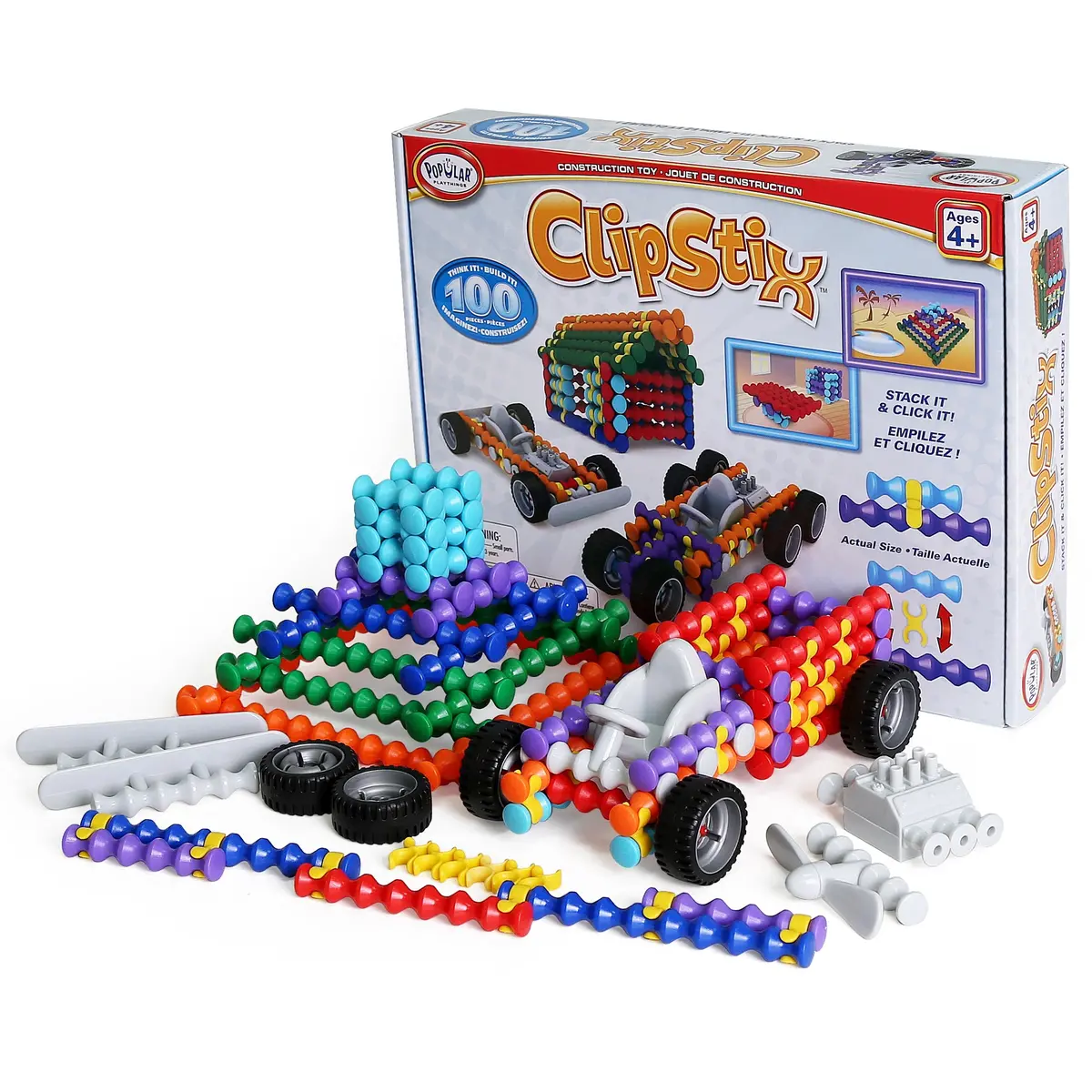 Popular Playthings Clipstix 100-Piece Construction Set For Creative Play 1