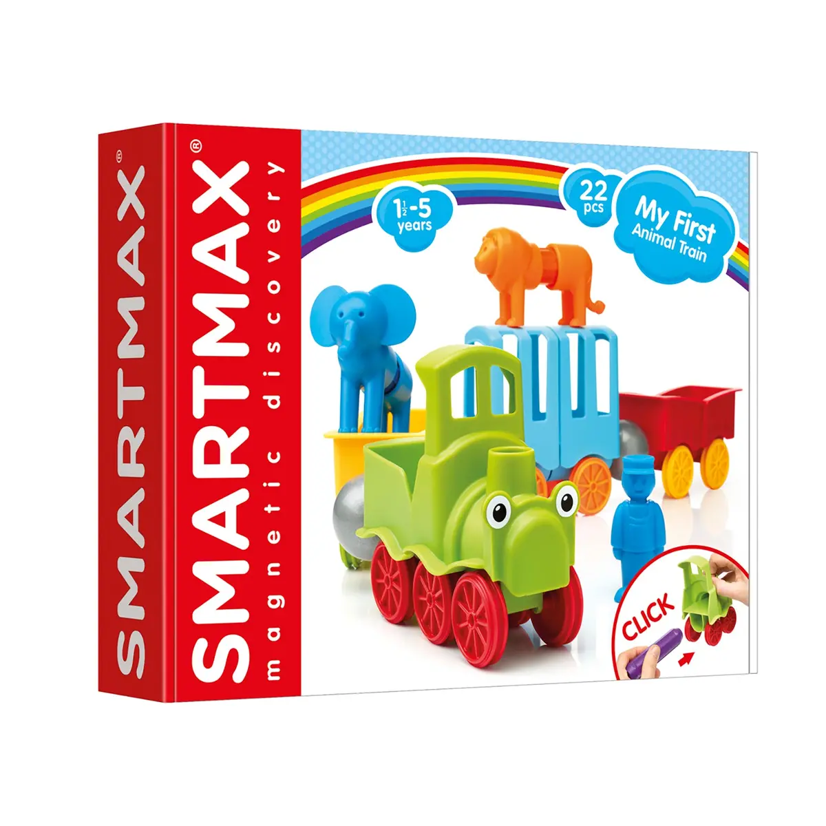 Smartmax My First Animal Train Magnetic Building Set - 22 Pieces 1