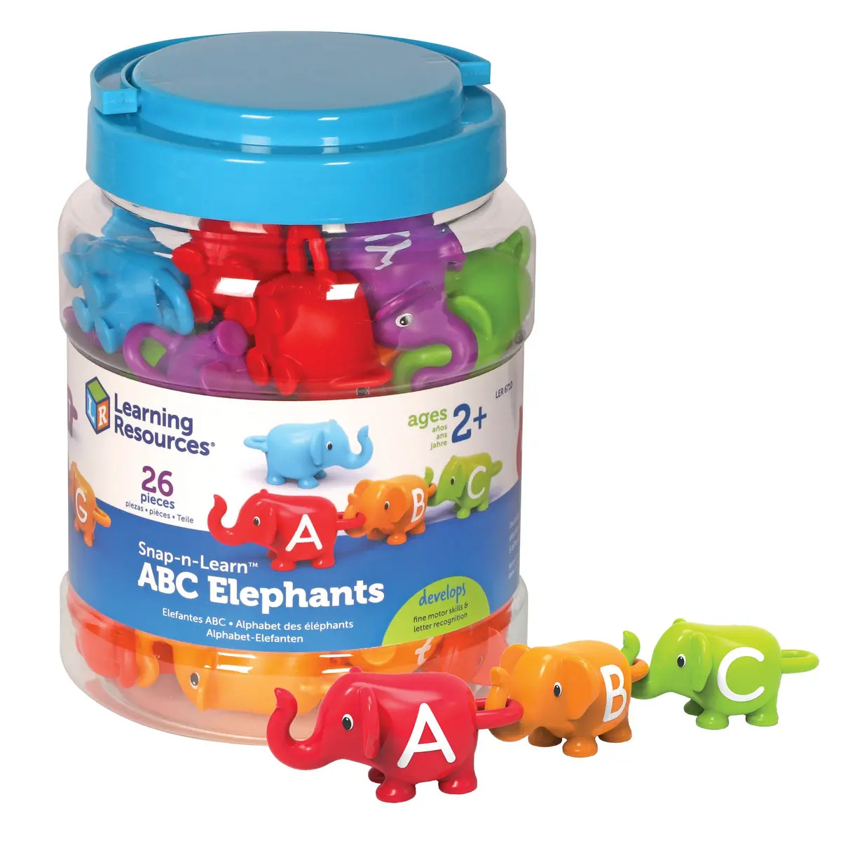 Learning Resources Snap-N-Learn Abc Elephants - Educational Alphabet Toy 1