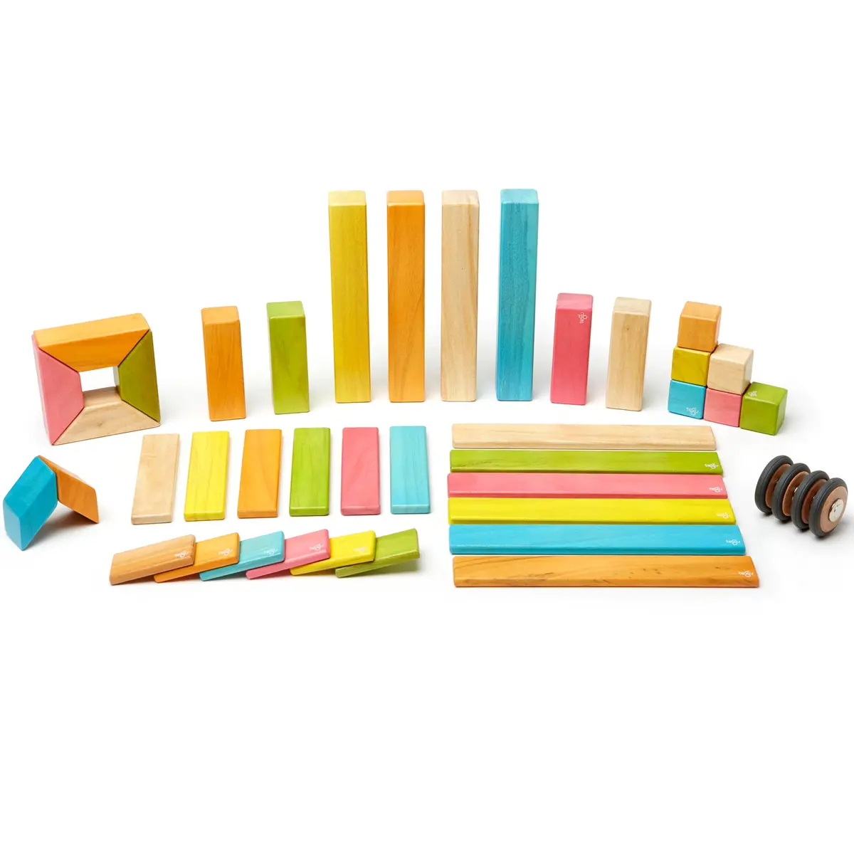 Tegu Magnetic Wooden Blocks, 42-Piece Set, Tints 1