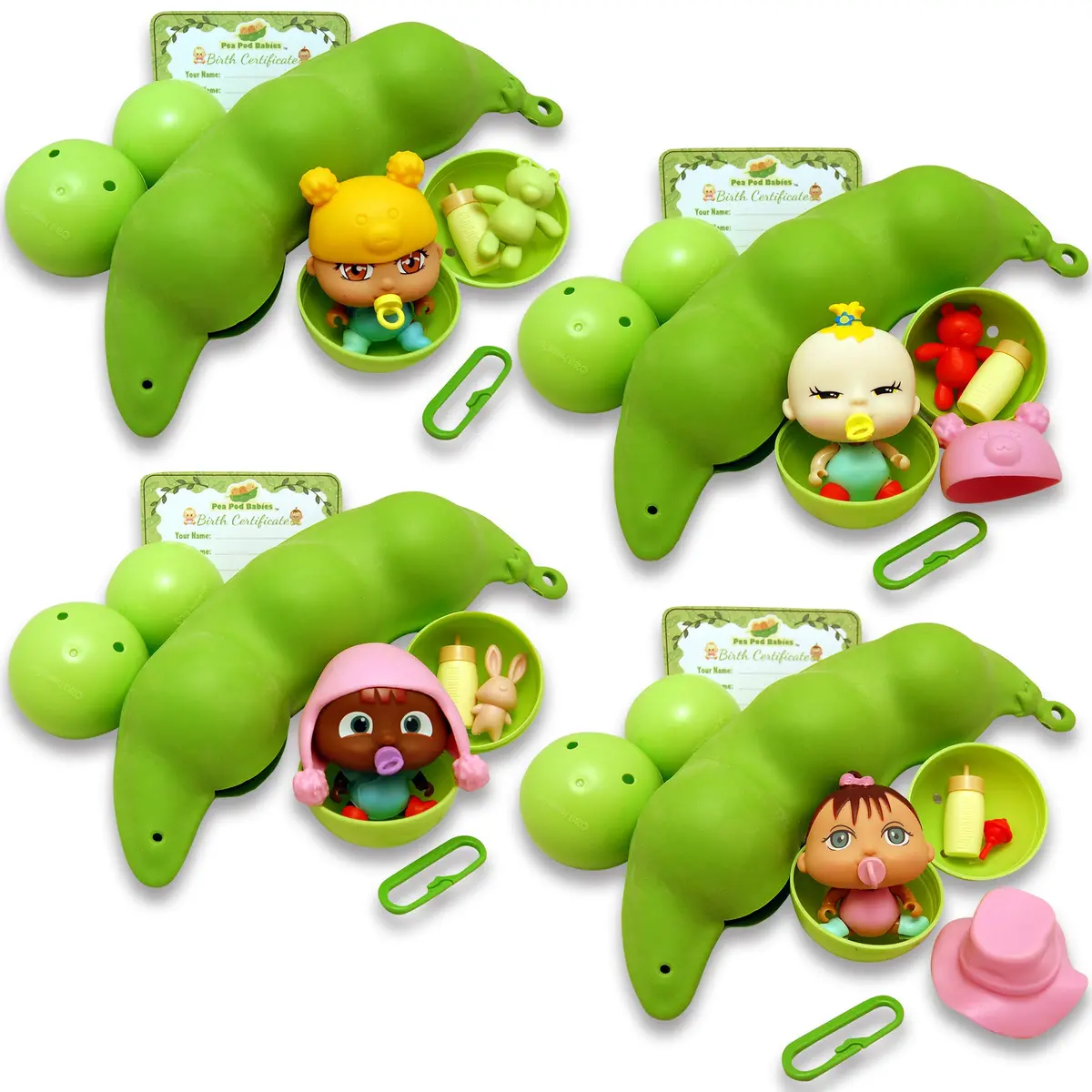 Pea Pod Babies Mystery Surprise 4Pk - Mini Dolls & Accessories 1