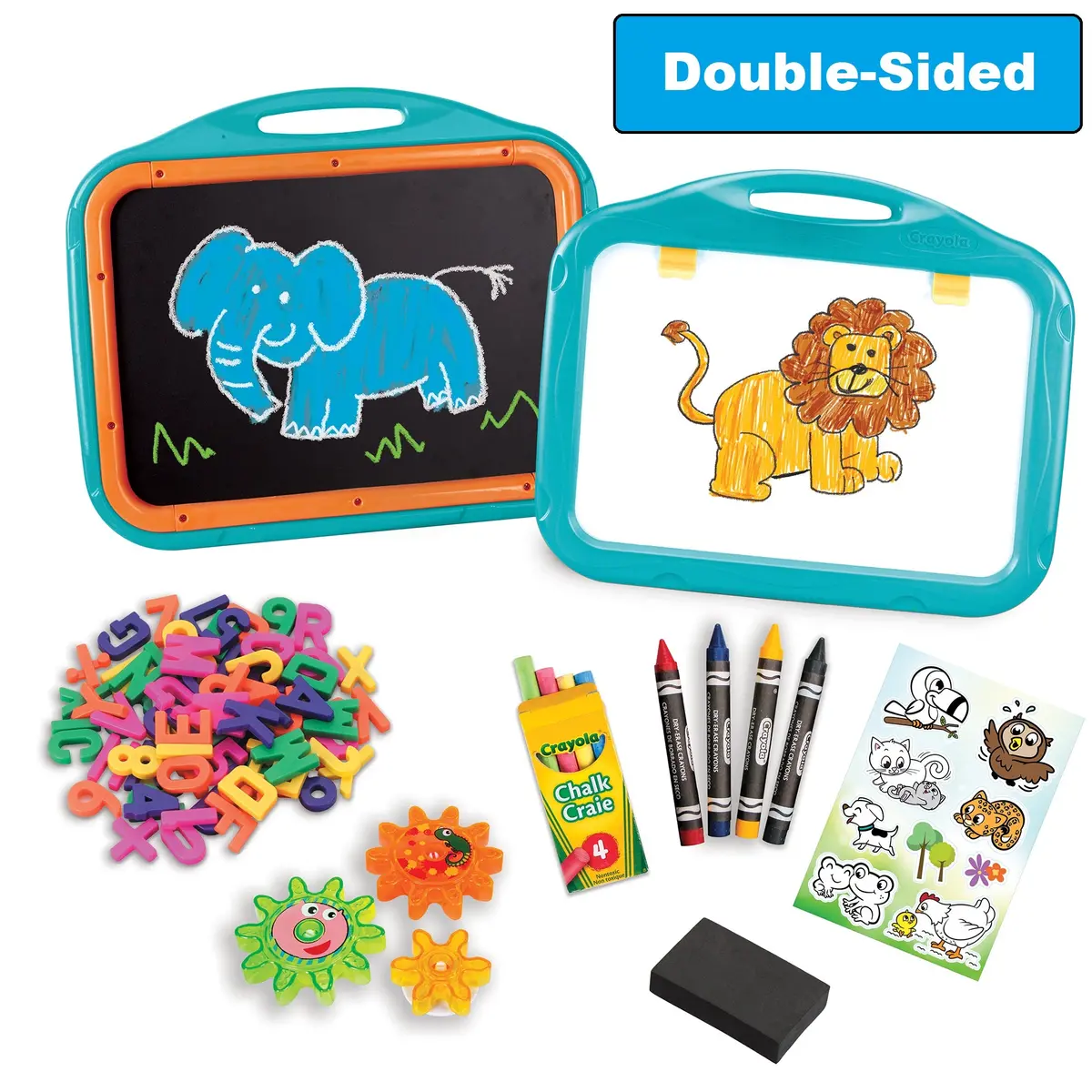 Creative Safari Magnetic Playset - Double-Sided Board - Blue 1