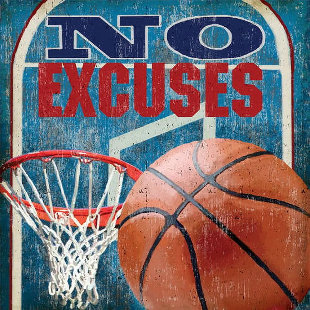 Lori Siebert Oopsy Daisys No Excuses Inspirational Sports Wall Art 1