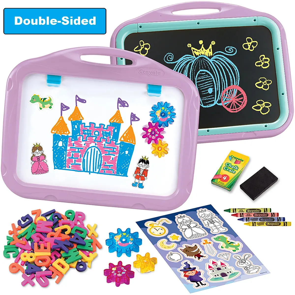 Creative Kids Purple Fairy-Tale Magnetic Board Playset - Dual-Sided 1