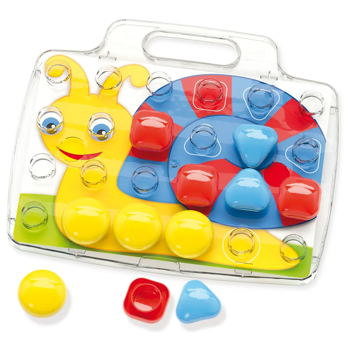 Quercetti Fantacolor Baby - 33Pc Color Matching Mosaic Pegboard Game For Toddlers 1