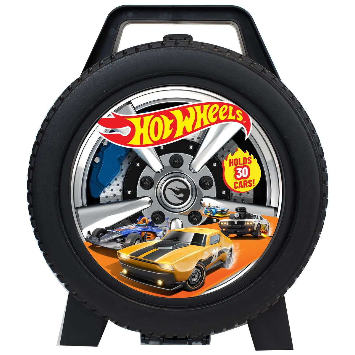 Mattel Hot Wheels 30-Car Portable Storage Case – Wheel-Shaped 1:64 Scale Organizer 1