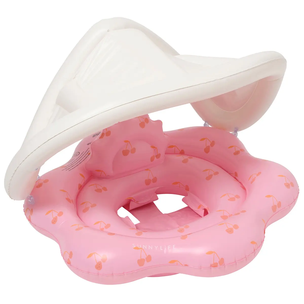 Sunnylife Cotton Candy Pink Baby Float With Canopy, Inflatable Tube & Comfort Features 1