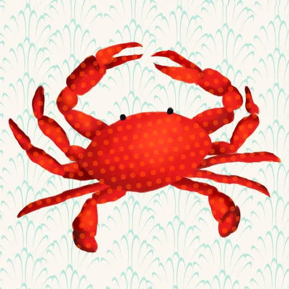 Oopsy Daisy 10 Inch Otto The Crab Stretched Canvas Wall Art 1