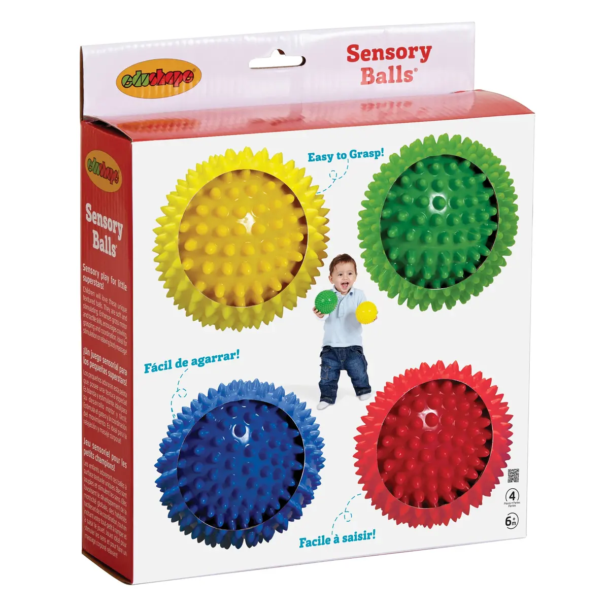 Edushape Sensory Opaque Balls ‚Äì Colorful Textured Set For Infants 1