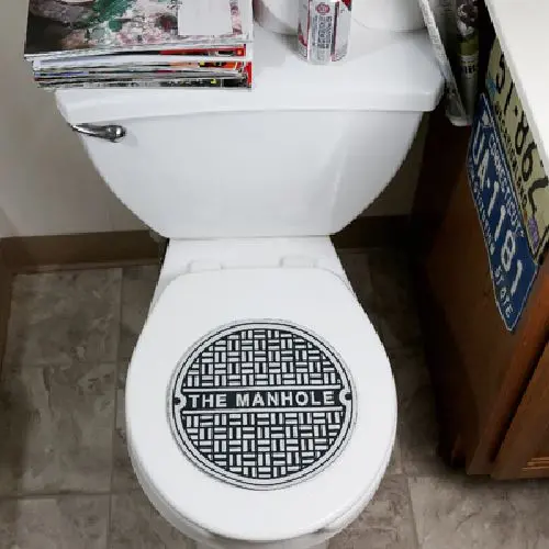 Big Mouth Toys Urban Escape Manhole Toilet Cover 1