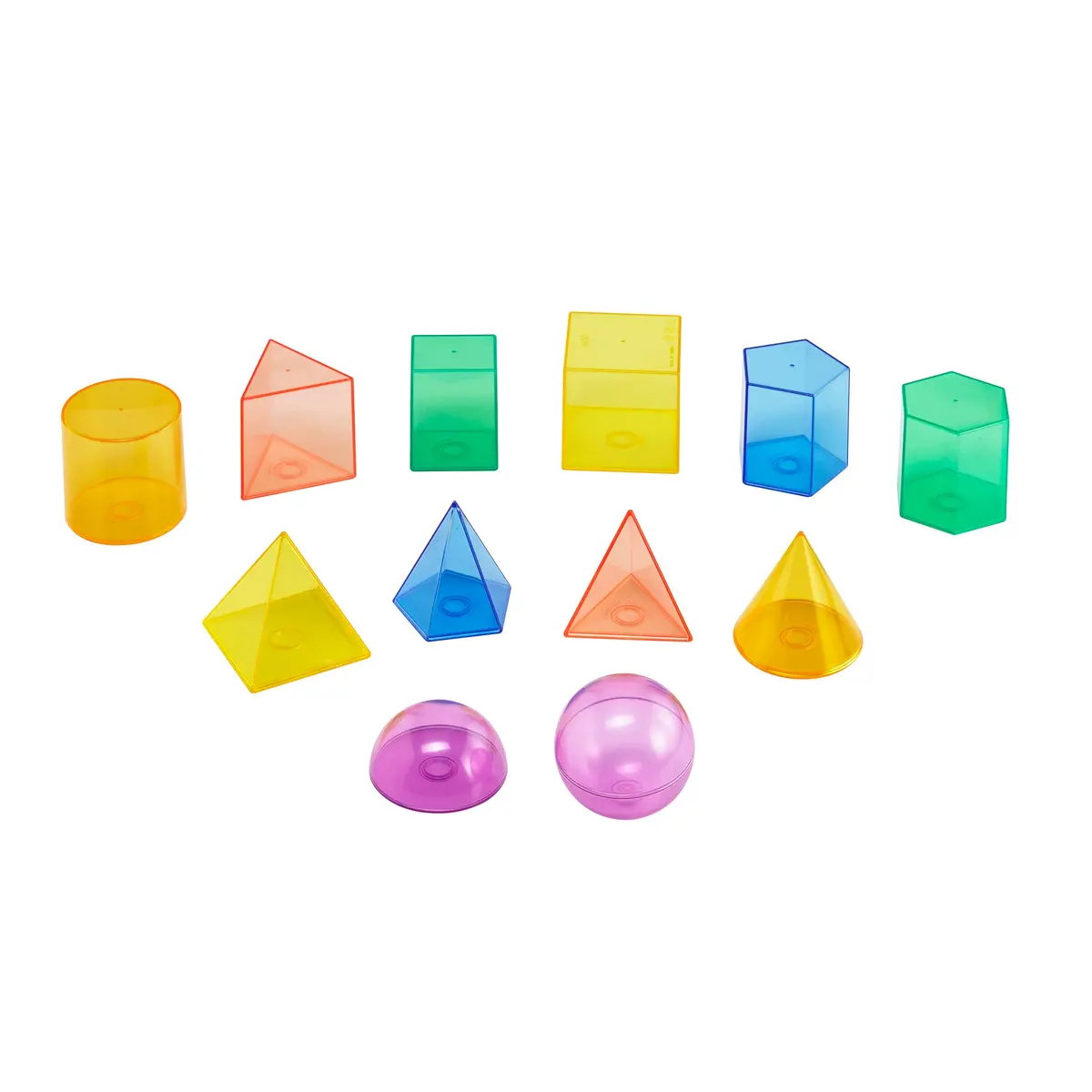 Edxeducation Transparent Volume Set - 12-Piece 3D Geometry Learning Kit 1